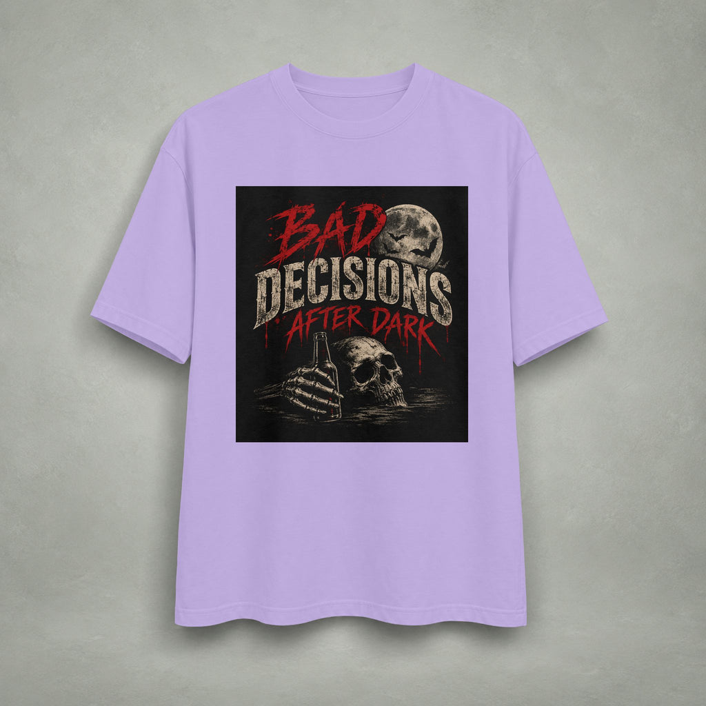Bad Decisions After Dark T-shirt | Skull Moon Graphic Tee