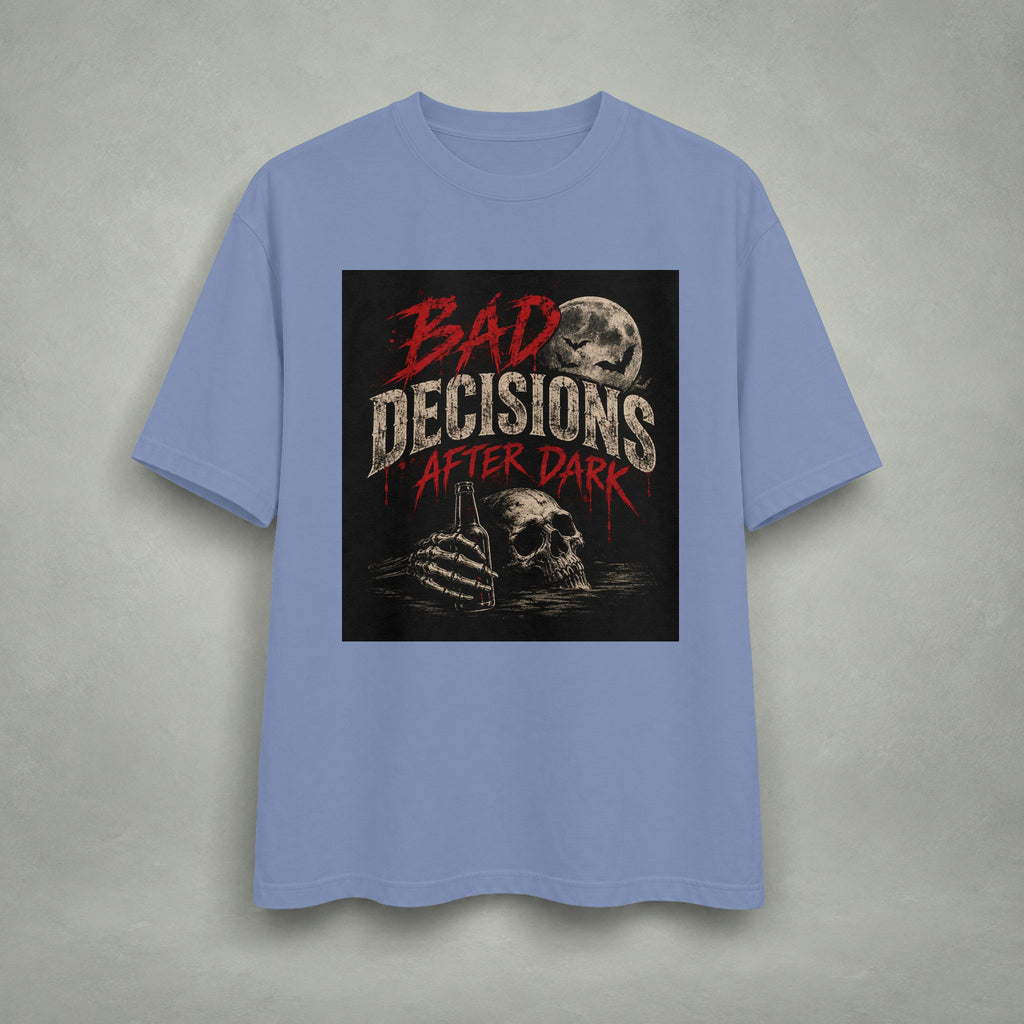 Bad Decisions After Dark T-shirt | Skull Moon Graphic Tee