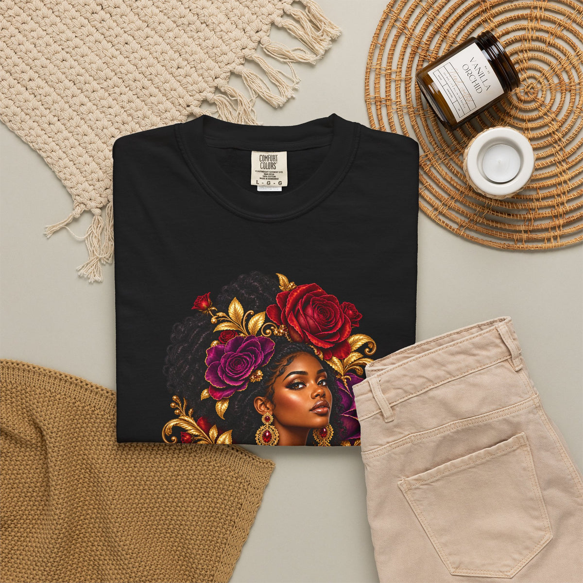 Floral Muse Portrait Graphic Tee | Color Me Ful