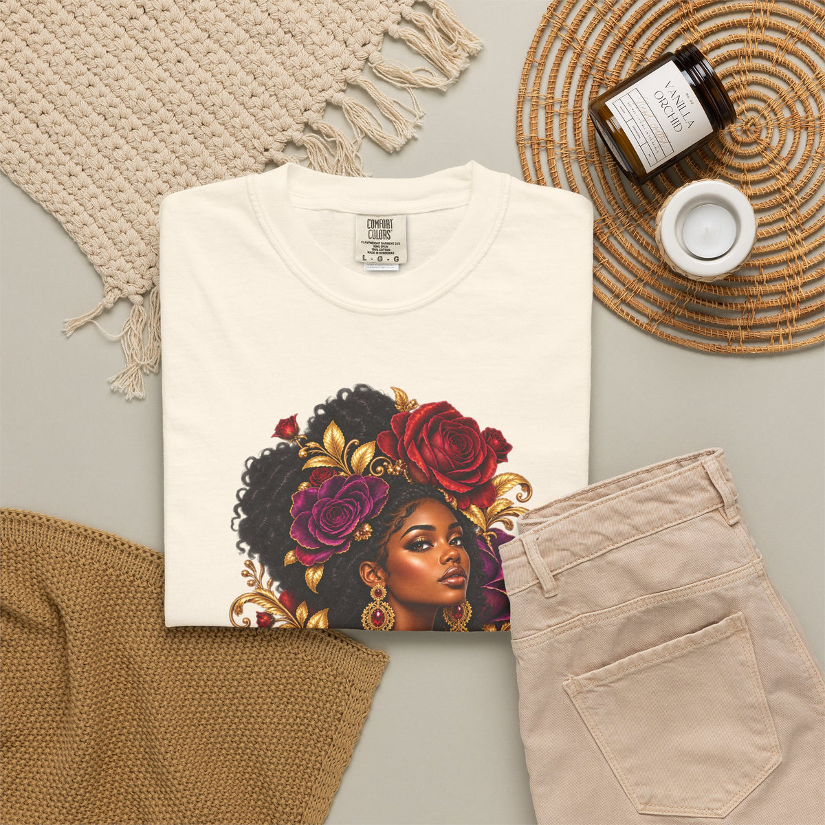 Floral Muse Portrait Graphic Tee | Color Me Ful
