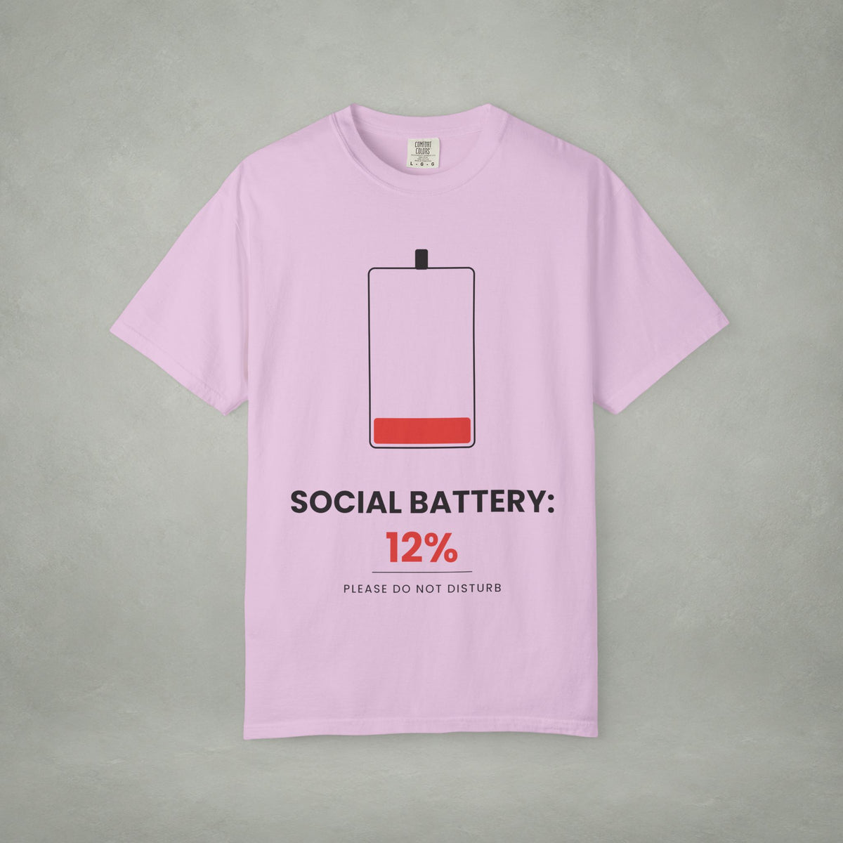 Social Battery 12% T-Shirt — Low Energy Graphic Tee