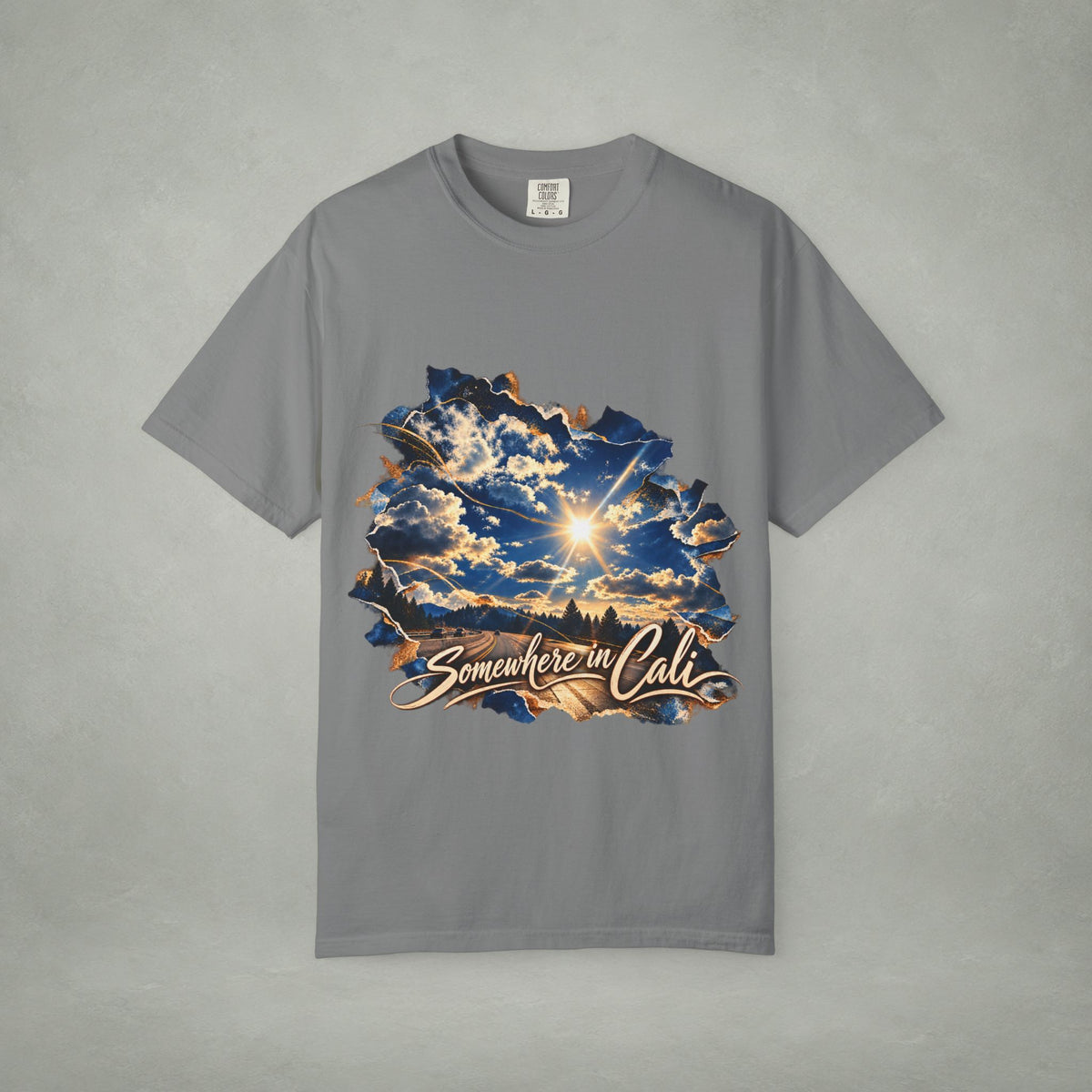 Somewhere in Cali Graphic Tee | Unisex Comfort Colors 1717