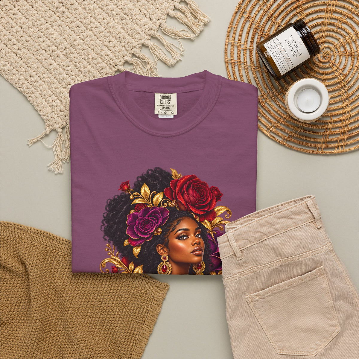Floral Muse Portrait Graphic Tee | Color Me Ful