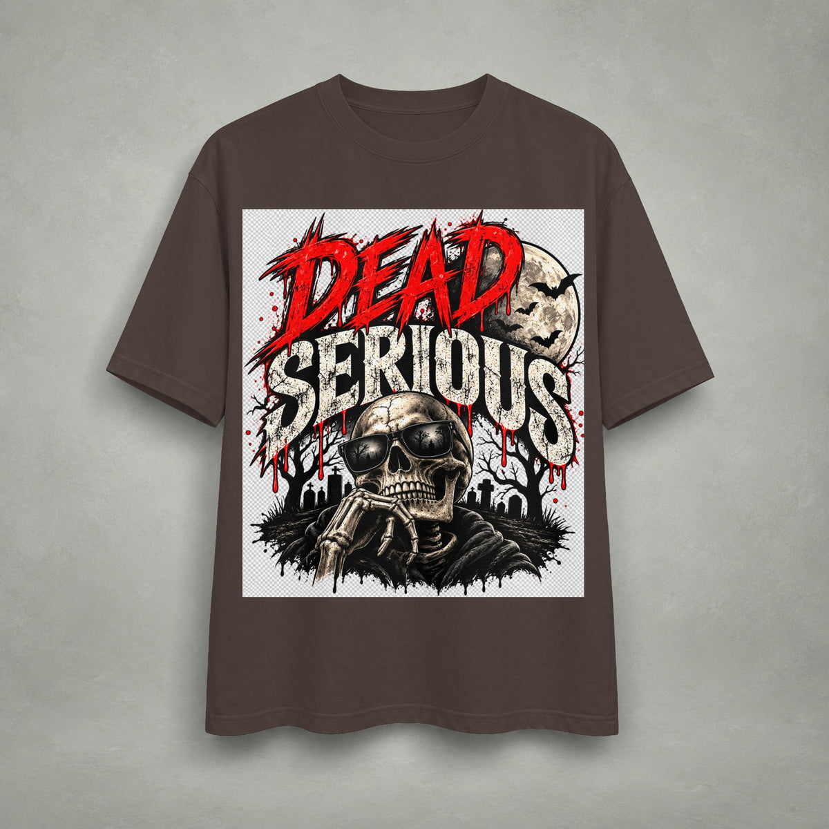 Dead Serious Skull T-Shirt — Gothic Horror Graphic Tee