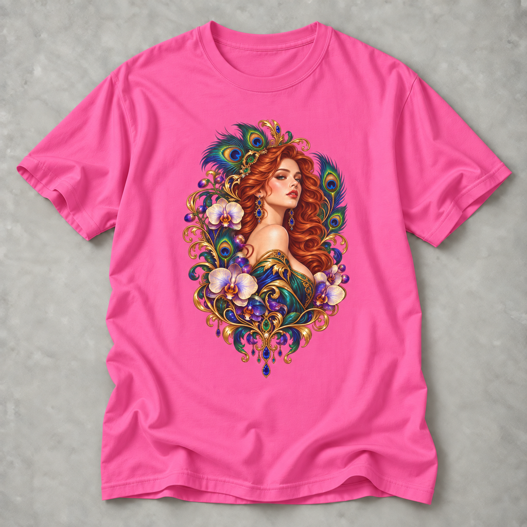Peacock Muse Portrait Graphic Tee | Color Me Ful