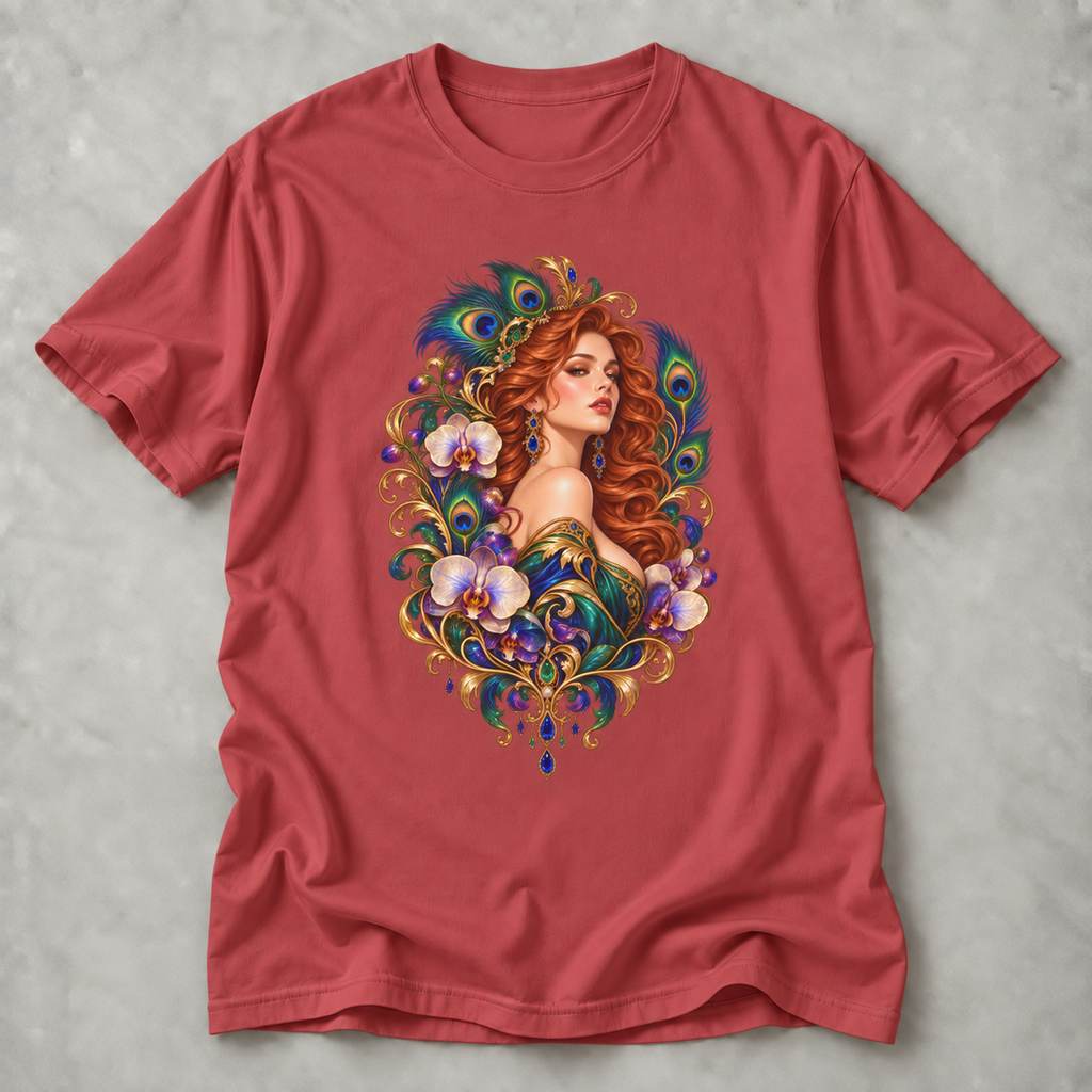 Peacock Muse Portrait Graphic Tee | Color Me Ful