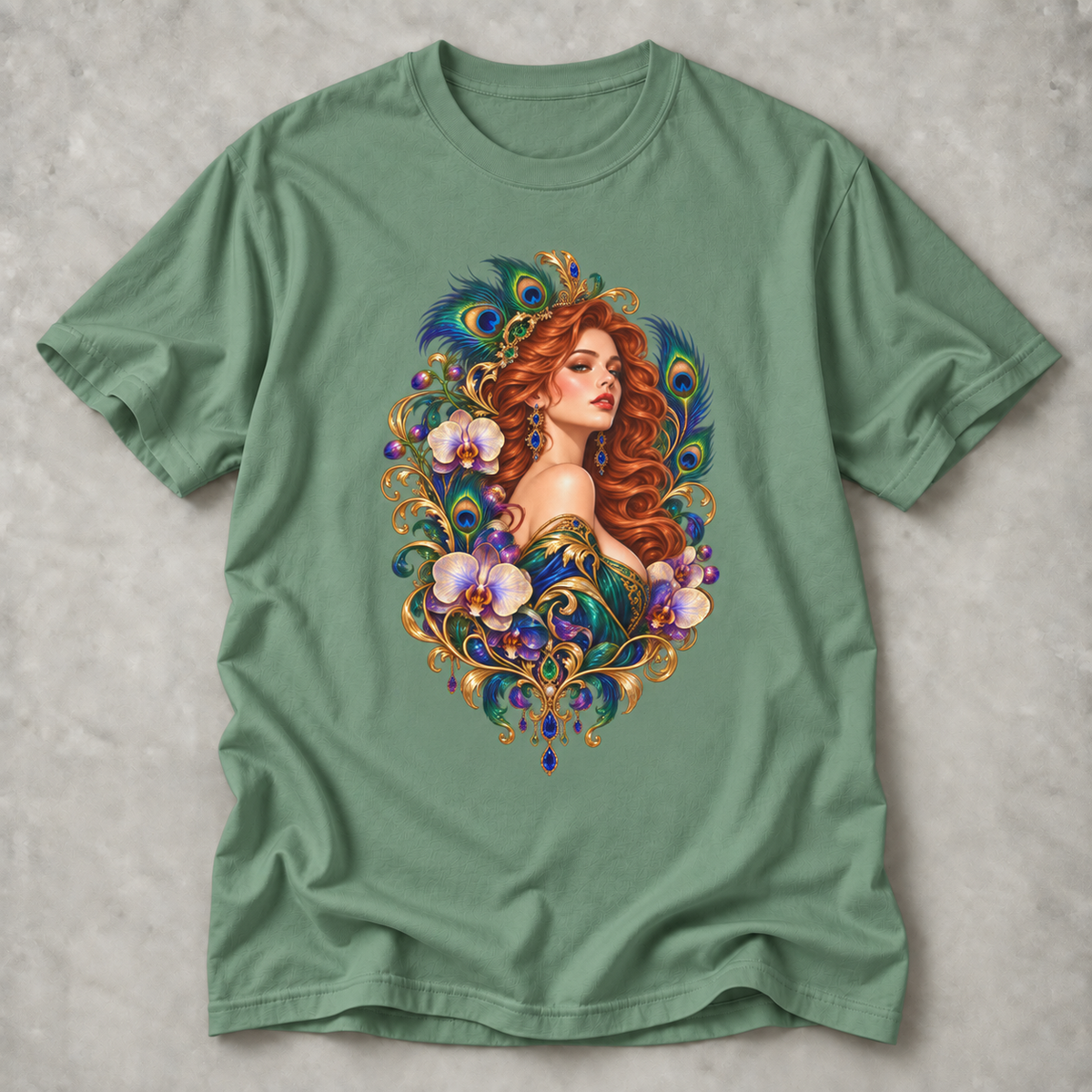 Peacock Muse Portrait Graphic Tee | Color Me Ful