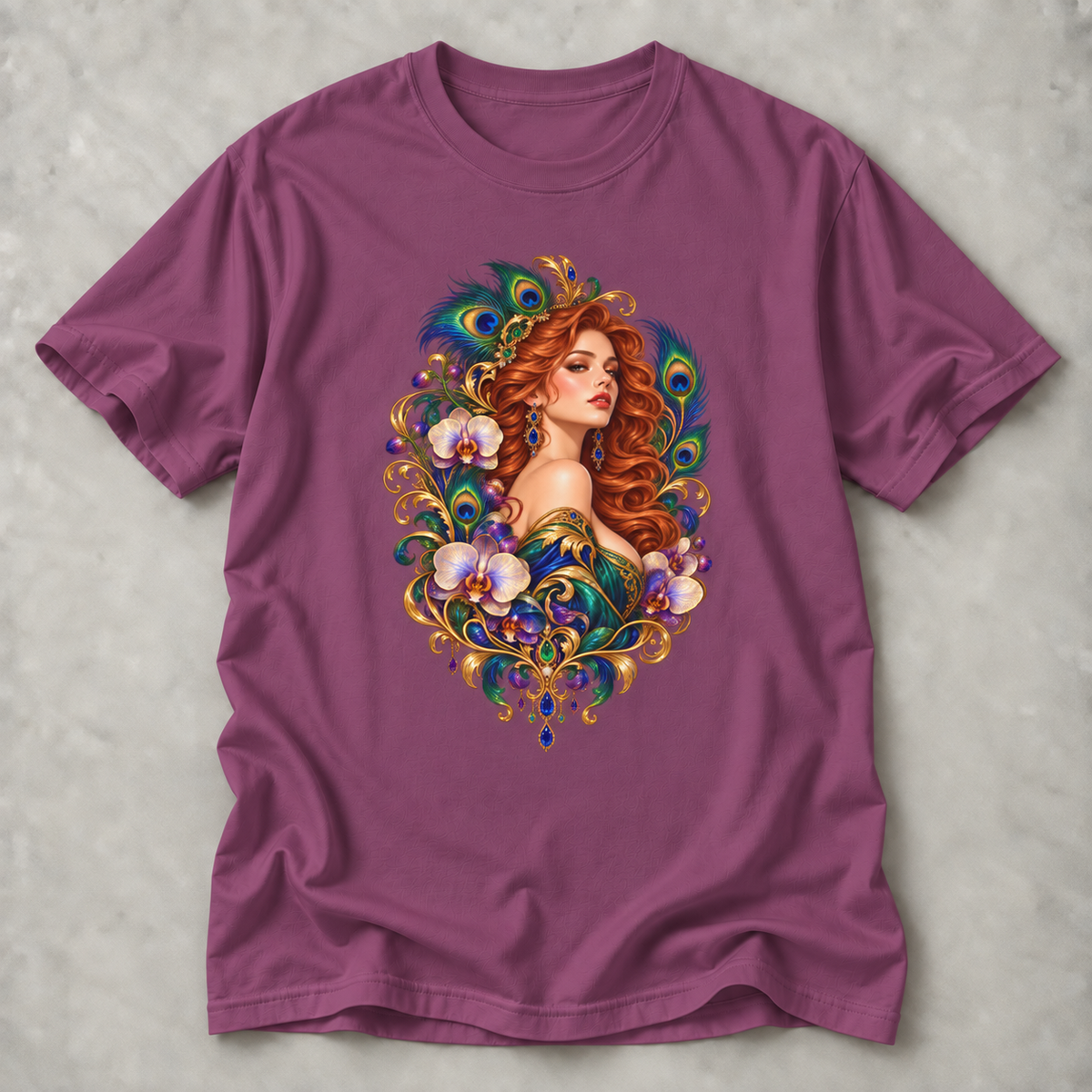 Peacock Muse Portrait Graphic Tee | Color Me Ful