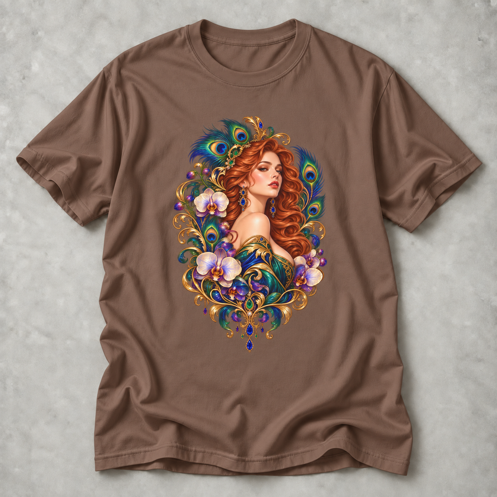 Peacock Muse Portrait Graphic Tee | Color Me Ful