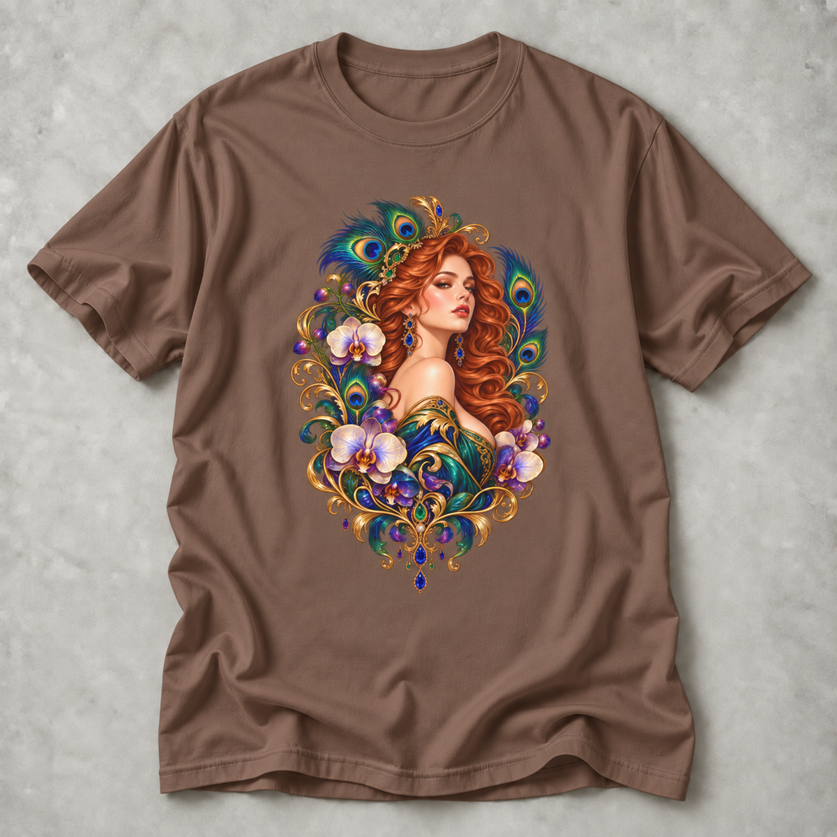 Peacock Muse Portrait Graphic Tee | Color Me Ful