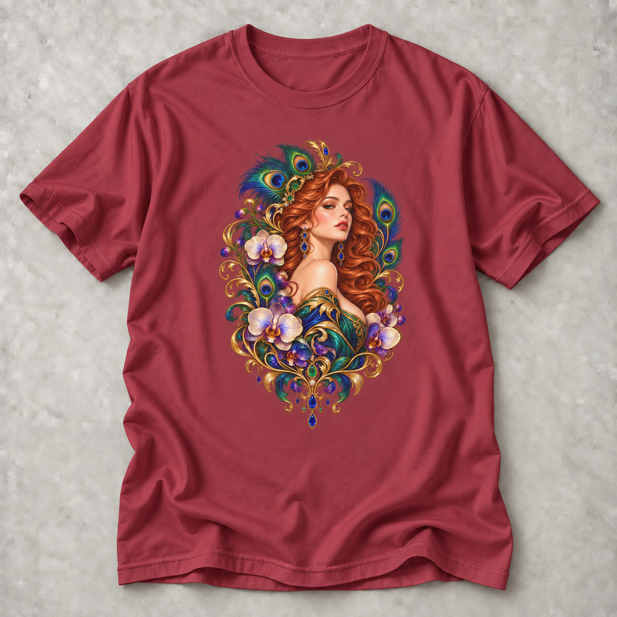 Peacock Muse Portrait Graphic Tee | Color Me Ful