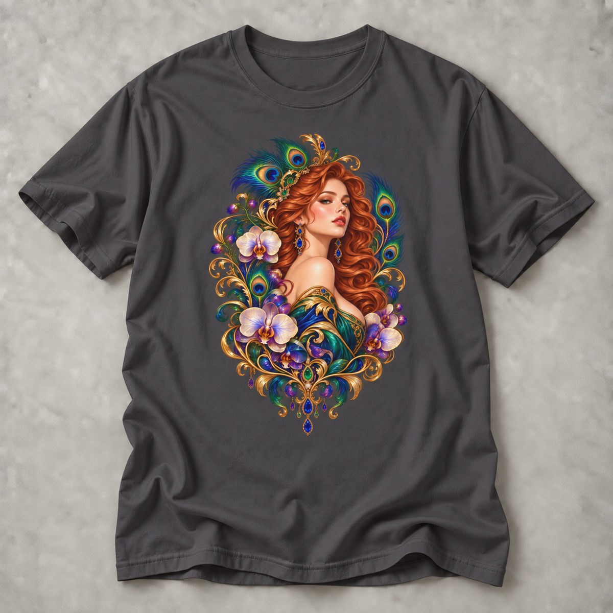 Peacock Muse Portrait Graphic Tee | Color Me Ful