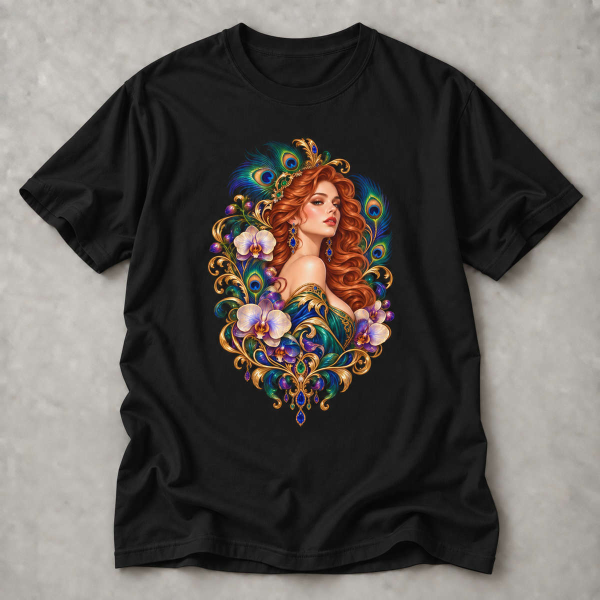 Peacock Muse Portrait Graphic Tee | Color Me Ful