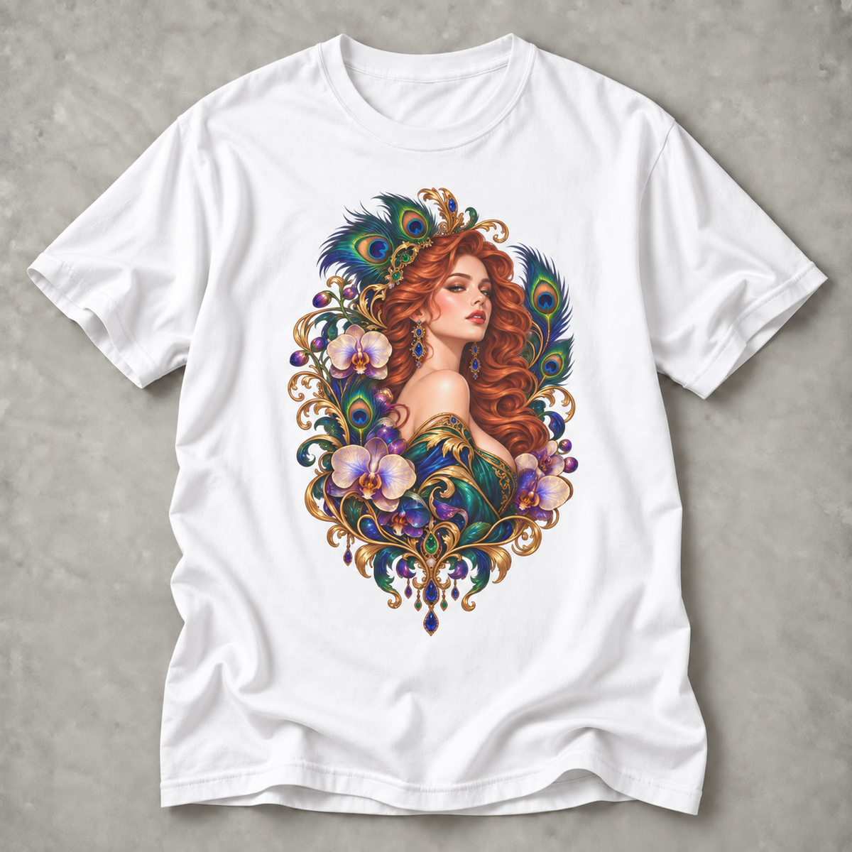 Peacock Muse Portrait Graphic Tee | Color Me Ful