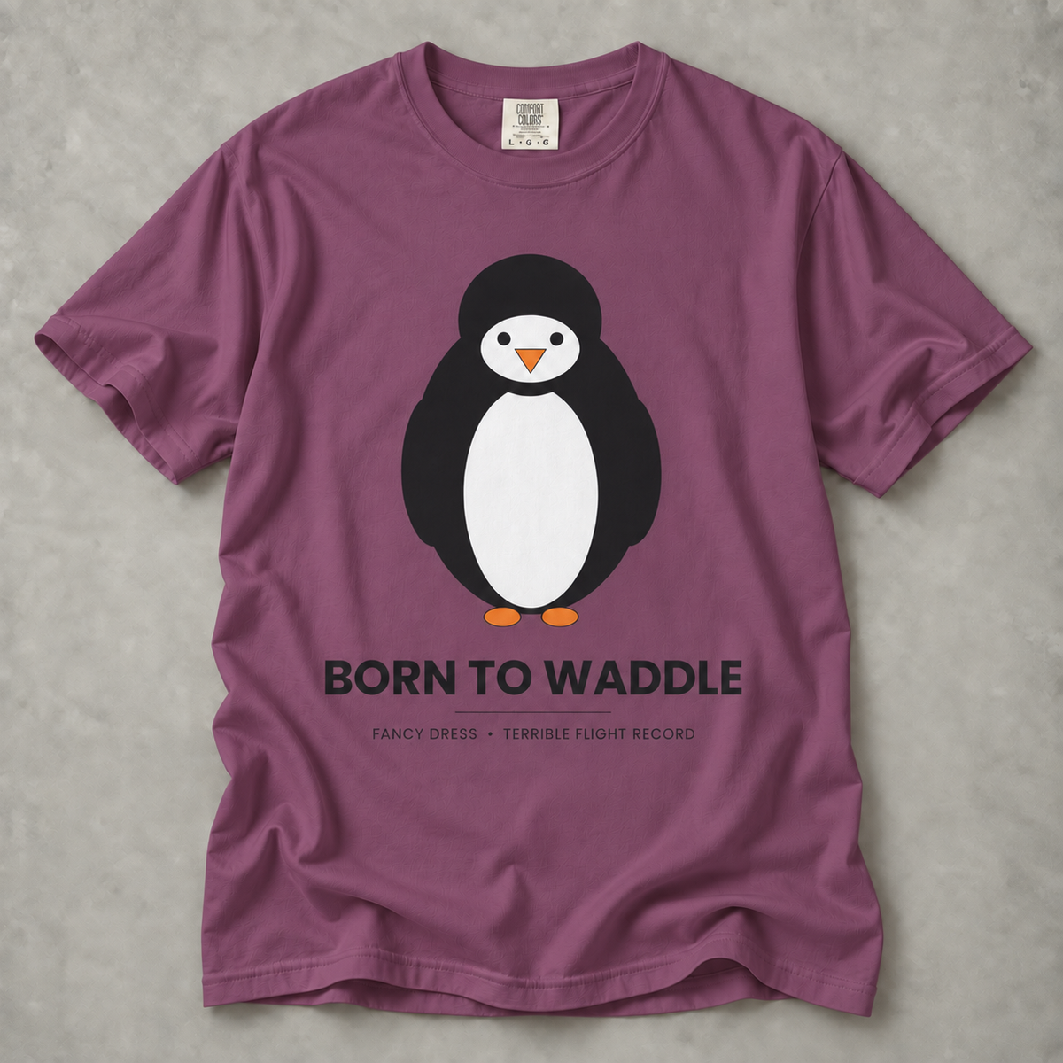 Penguin 'Born to Waddle' T-Shirt — Cute Graphic Tee for Animal Lovers