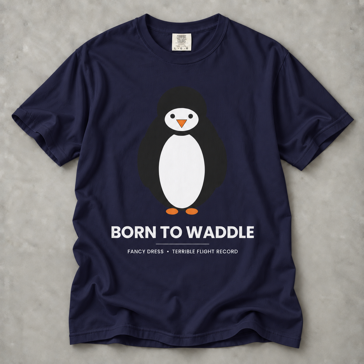 Penguin 'Born to Waddle' T-Shirt — Cute Graphic Tee for Animal Lovers