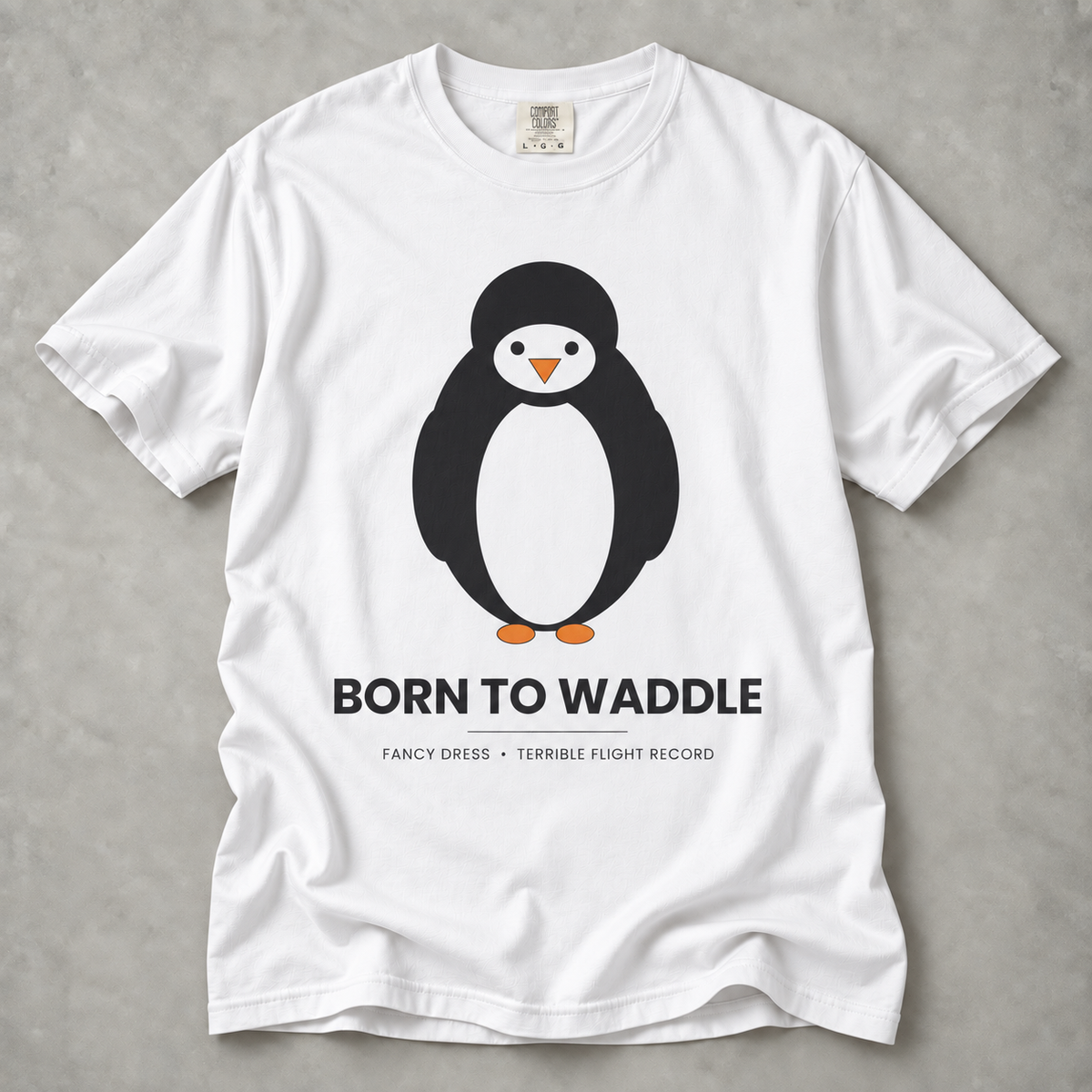 Penguin 'Born to Waddle' T-Shirt — Cute Graphic Tee for Animal Lovers