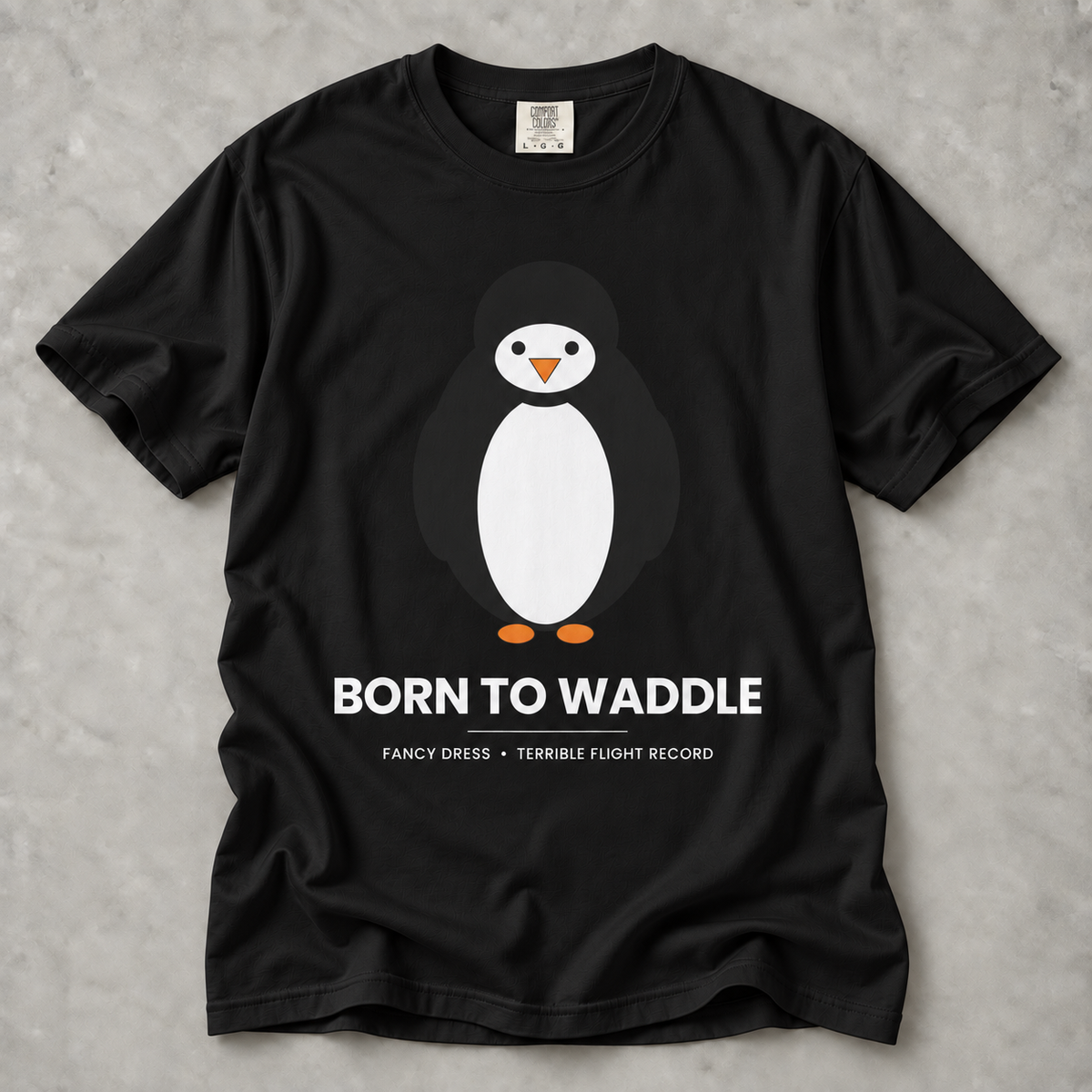 Penguin 'Born to Waddle' T-Shirt — Cute Graphic Tee for Animal Lovers