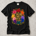 Color Me Full Floral T-Shirt — Rainbow Rose Graphic Tee