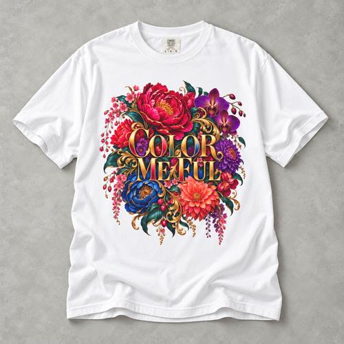 Color Me Ful Floral Graphic Tee | Unisex MoodWorn