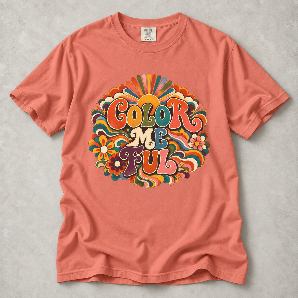 Color Me Ful Retro Floral Graphic Tee | Unisex MoodWorn