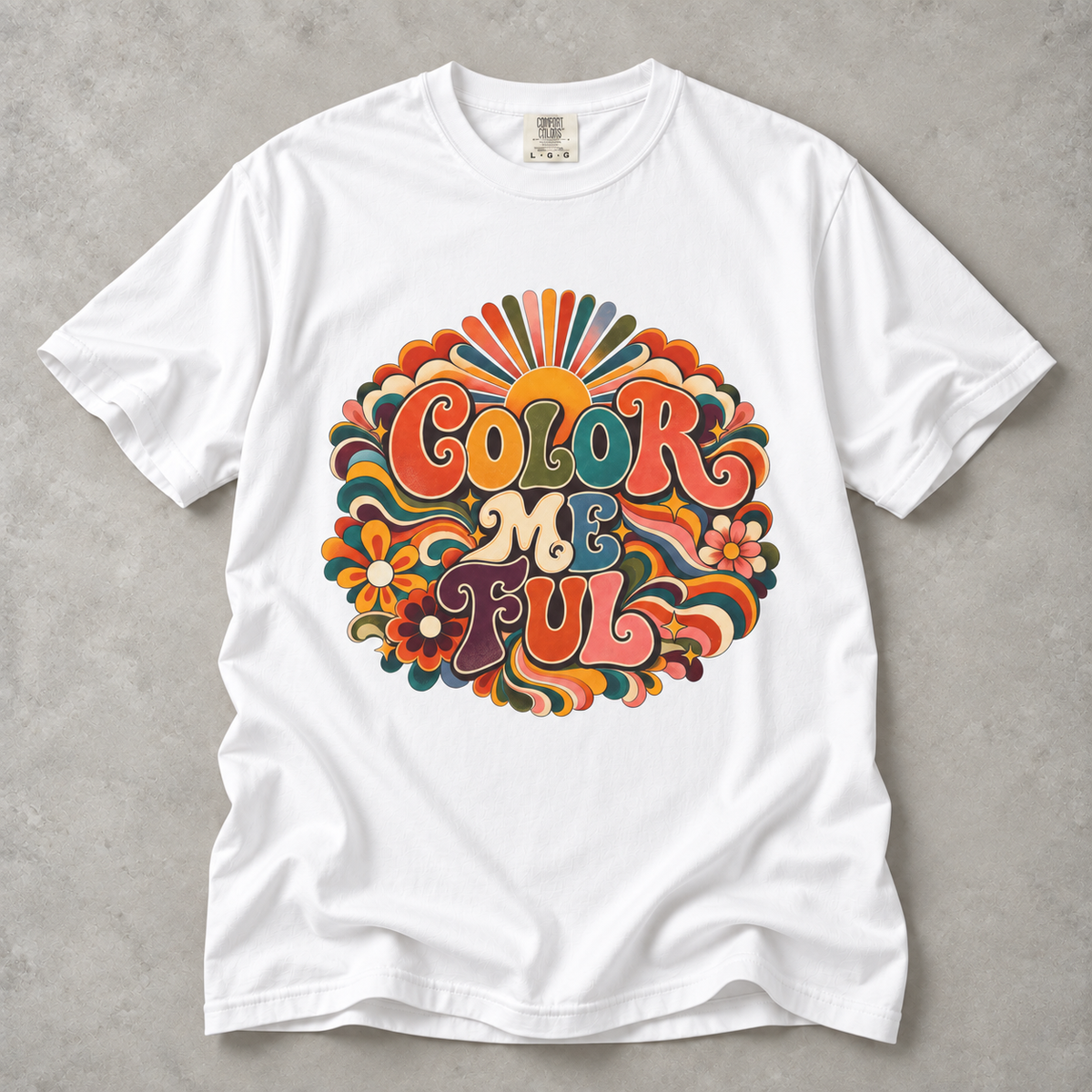 Color Me Ful Retro Floral Graphic Tee | Unisex MoodWorn