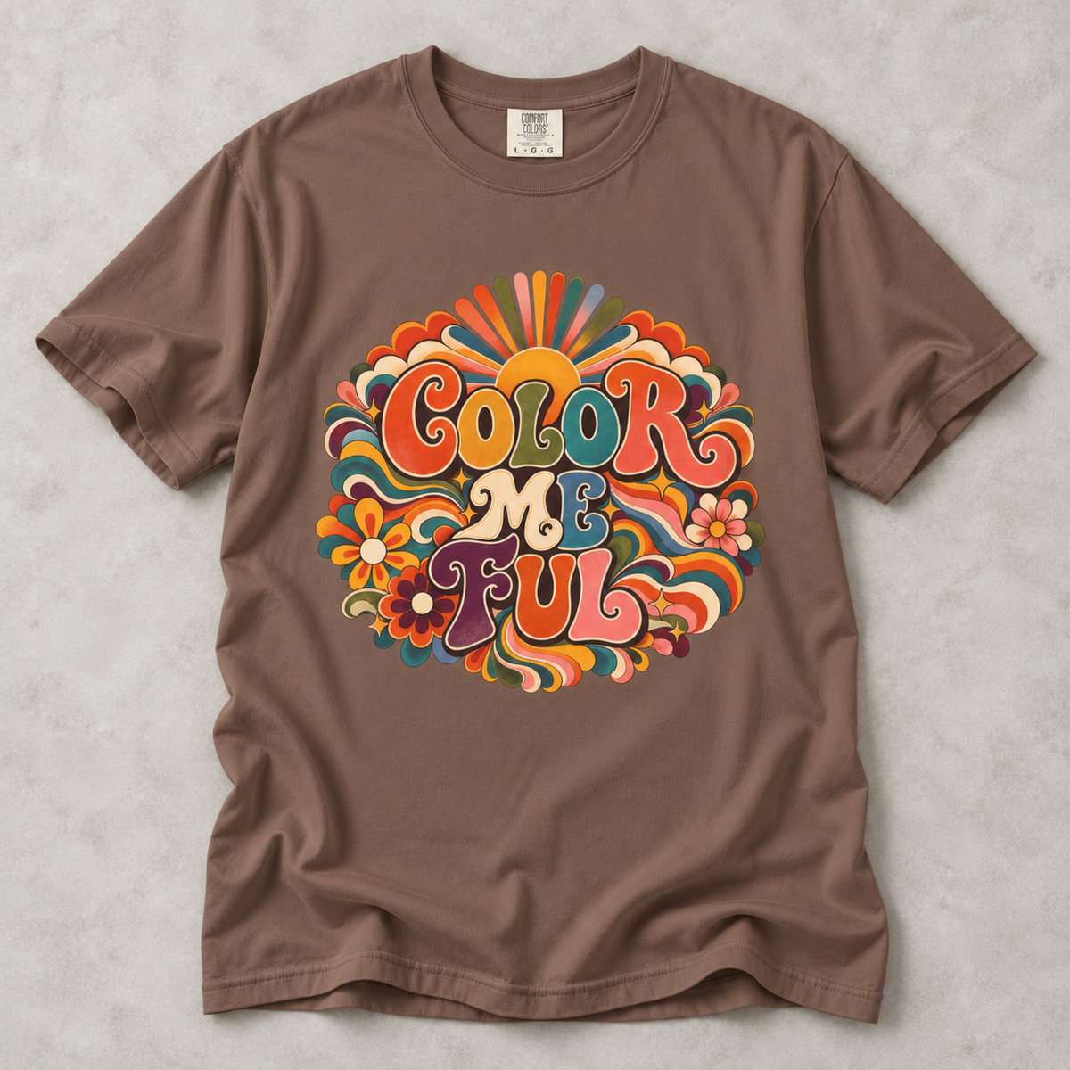 Color Me Ful Retro Floral Graphic Tee | Unisex MoodWorn