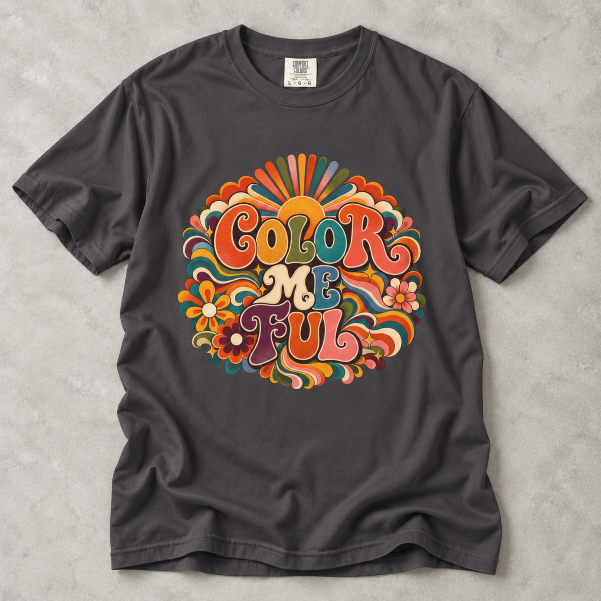 Color Me Ful Retro Floral Graphic Tee | Unisex MoodWorn