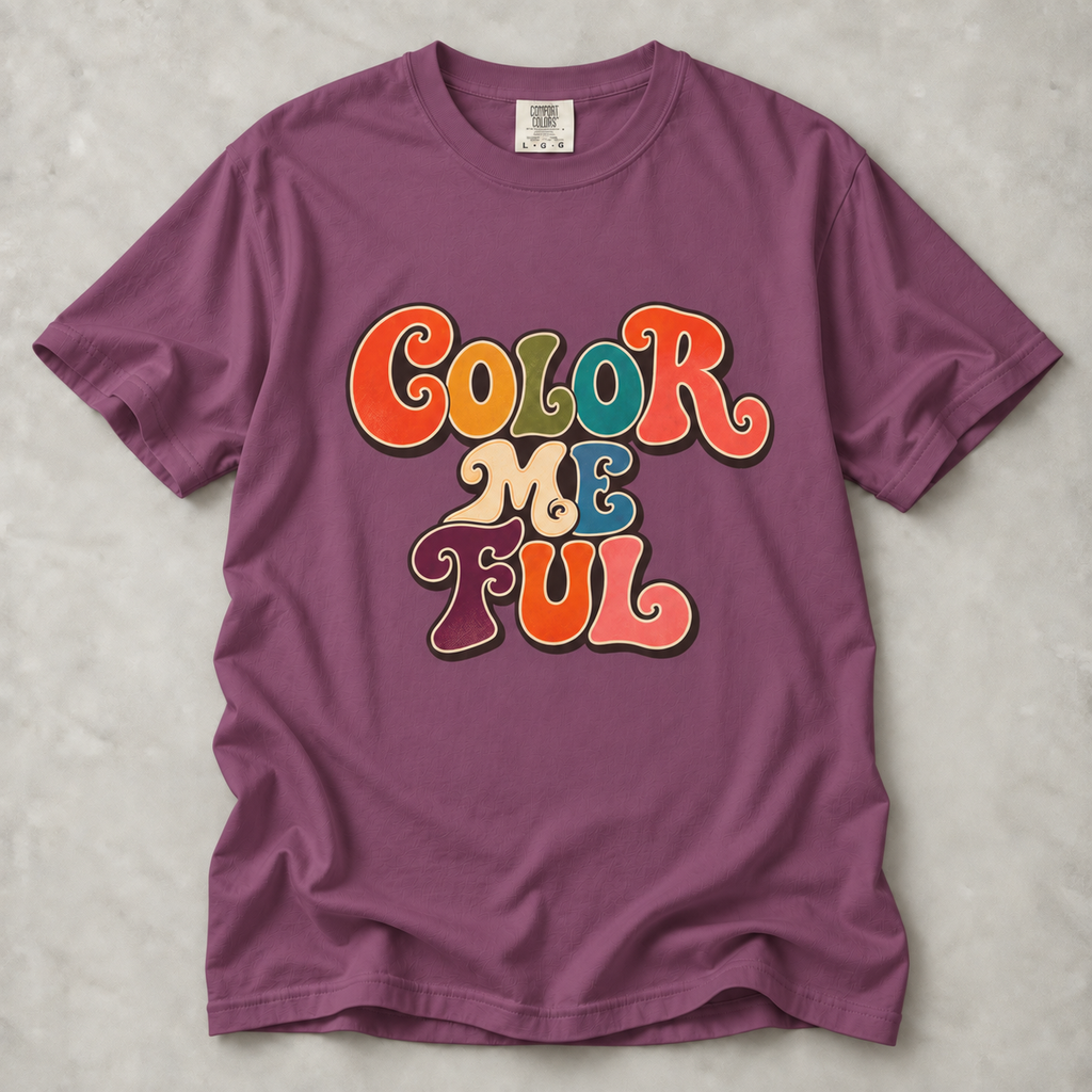 Color Me Fun T-Shirt — Retro Groovy 'Color Me Ful' Graphic Tee