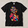 Colorful Afrowrap Portrait T-Shirt