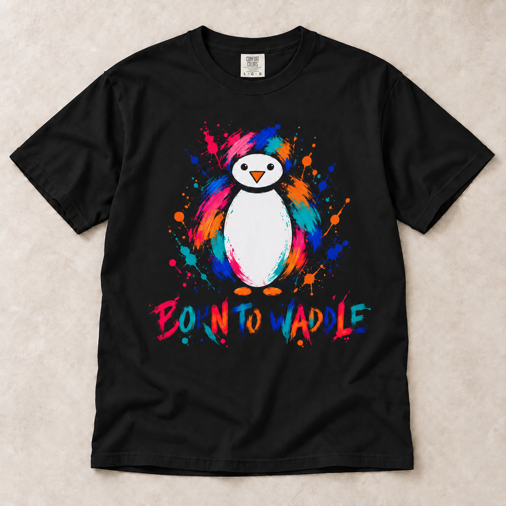 Born to Waddle Penguin T-Shirt