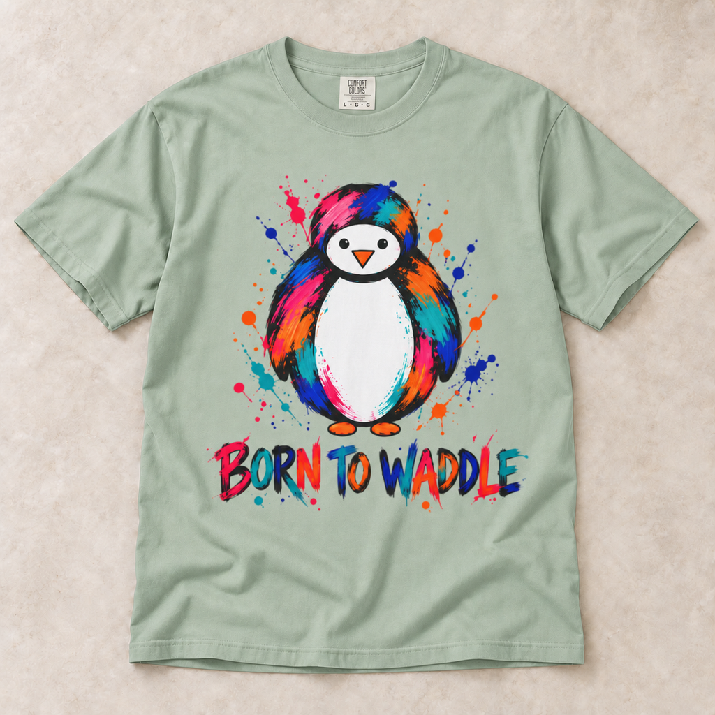 Born to Waddle Penguin T-Shirt