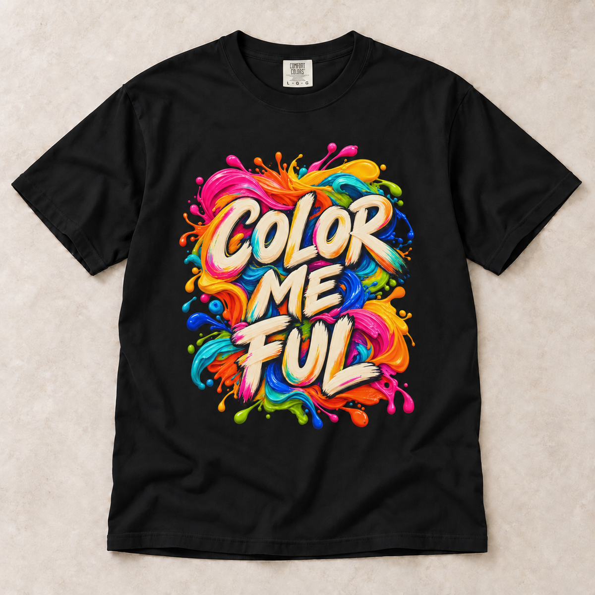 Color Me Ful Graphic T-Shirt — Vibrant Paint Splash Tee