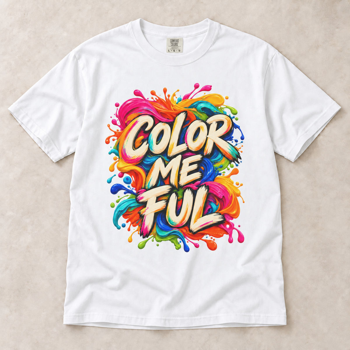 Color Me Ful Graphic T-Shirt — Vibrant Paint Splash Tee