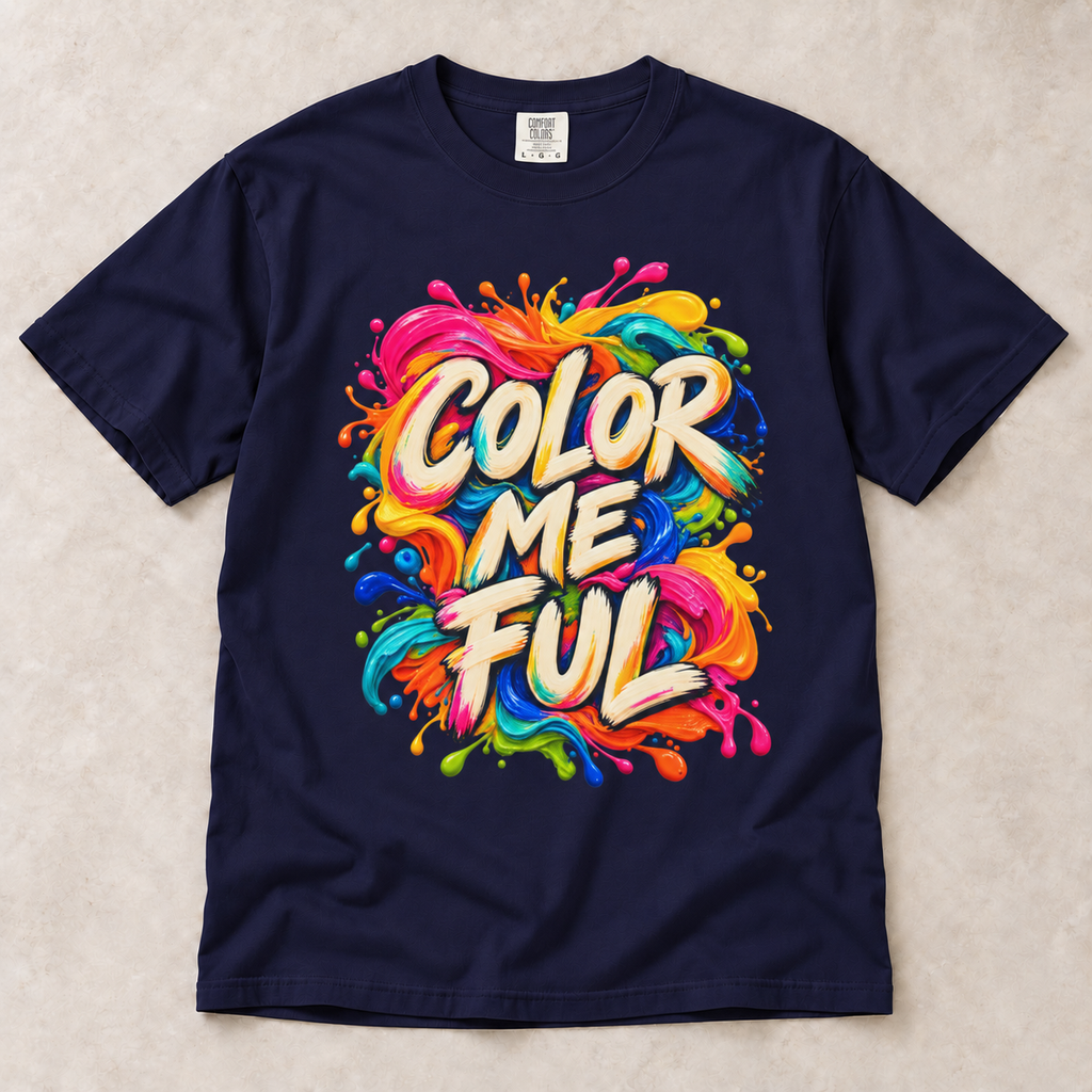 Color Me Ful Graphic T-Shirt — Vibrant Paint Splash Tee