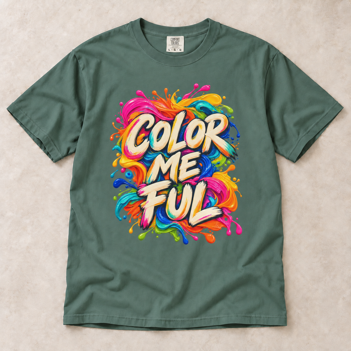 Color Me Ful Graphic T-Shirt — Vibrant Paint Splash Tee
