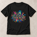 Color Me Hue T-Shirt — Vibrant Peacock Feather Art Tee