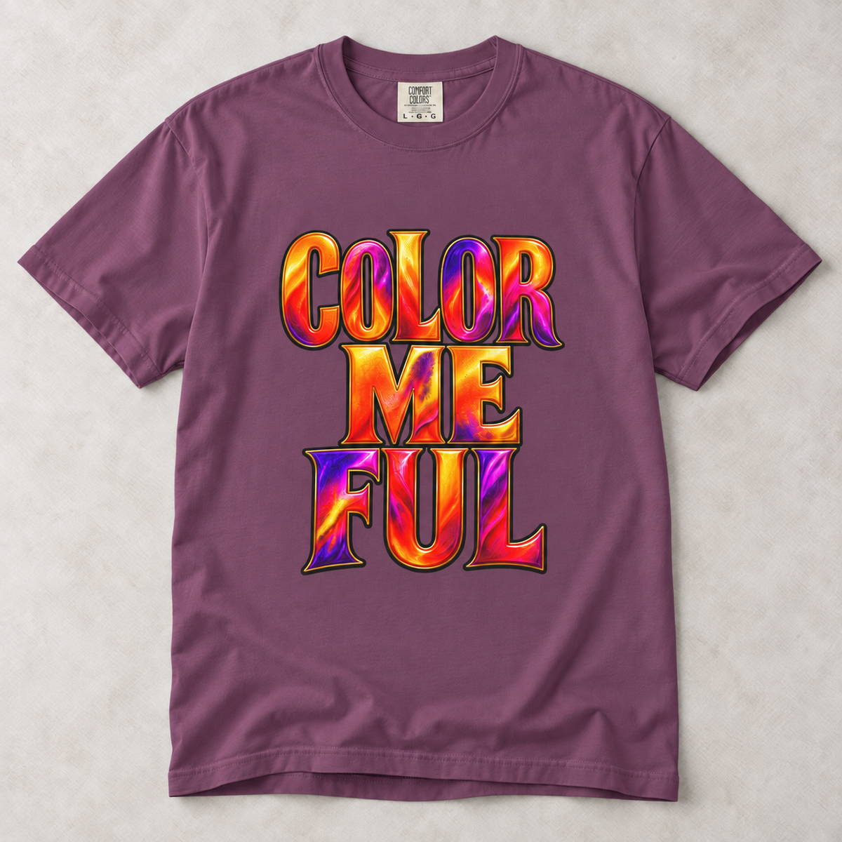 Color Me Ful Graphic T‑Shirt — Vibrant Retro Typography Tee