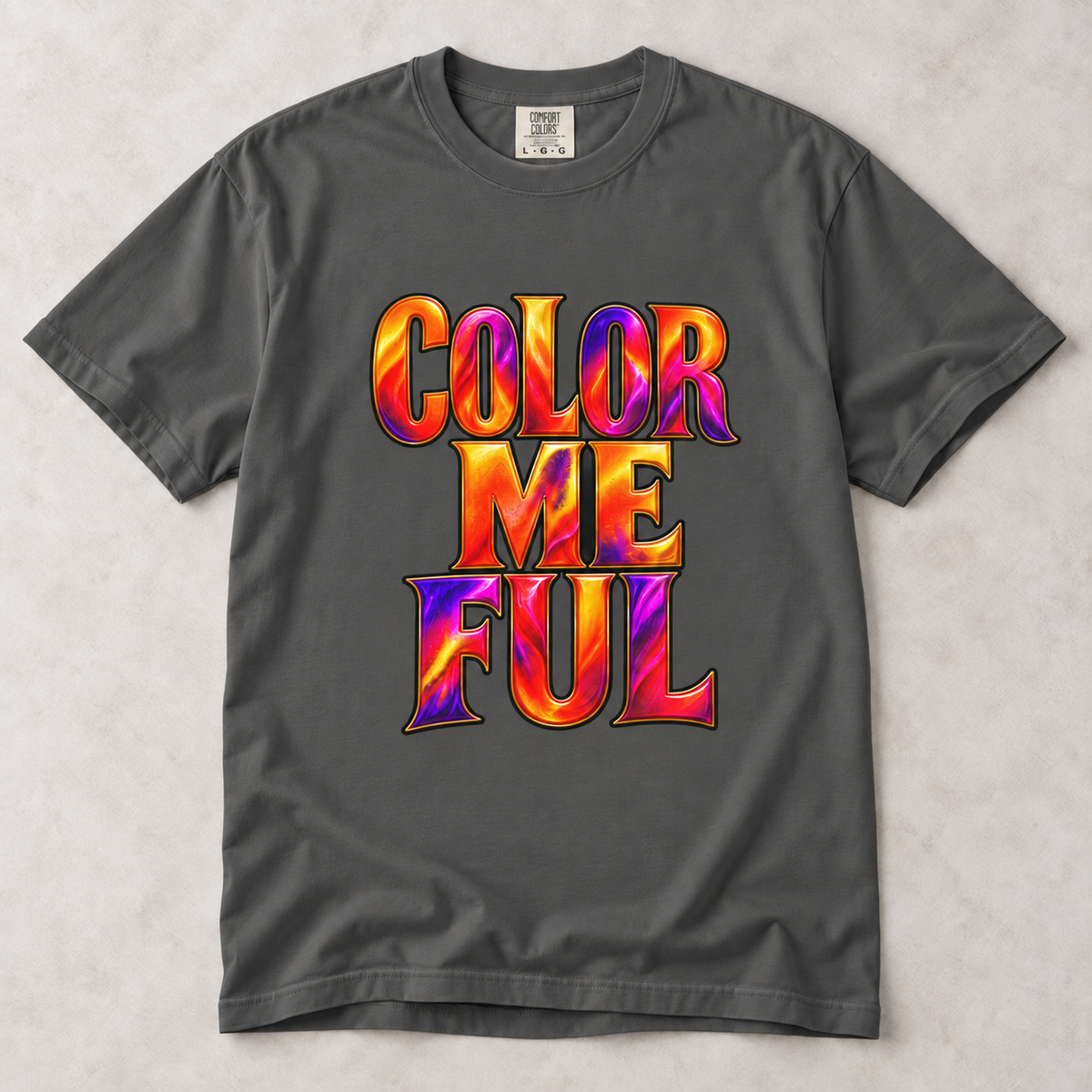 Color Me Ful Graphic T‑Shirt — Vibrant Retro Typography Tee