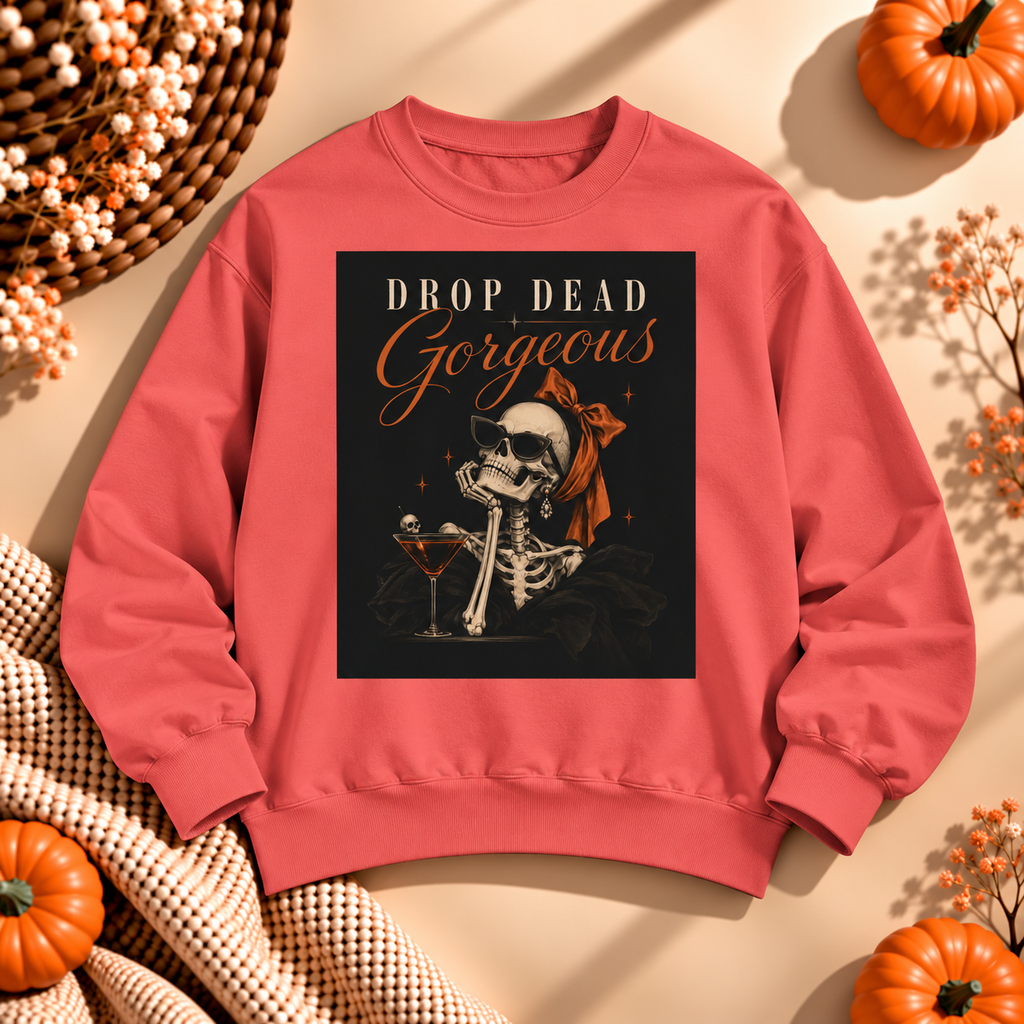 Drop Dead Gorgeous Sweatshirt — Vintage Skull Graphic Crewneck