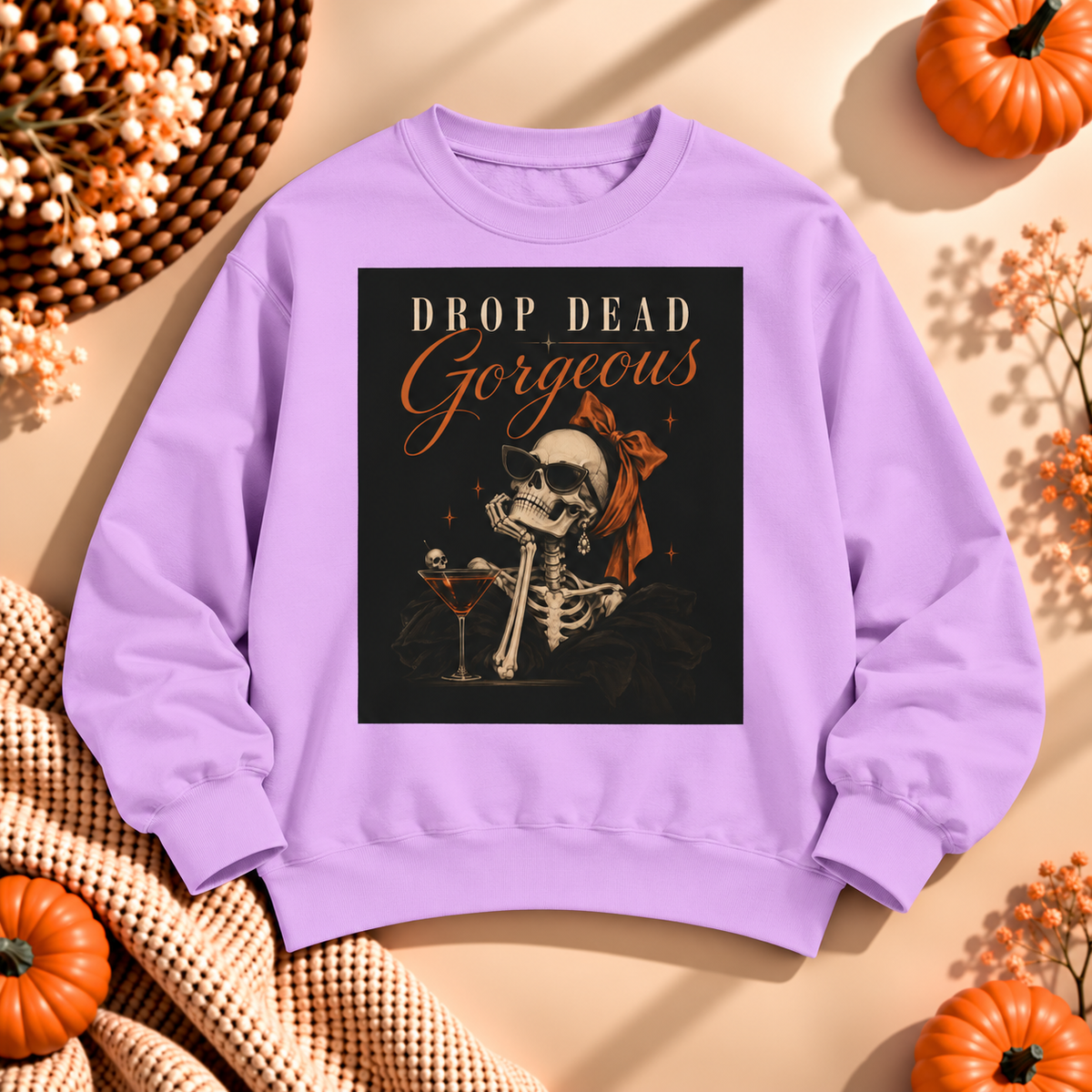 Drop Dead Gorgeous Sweatshirt — Vintage Skull Graphic Crewneck