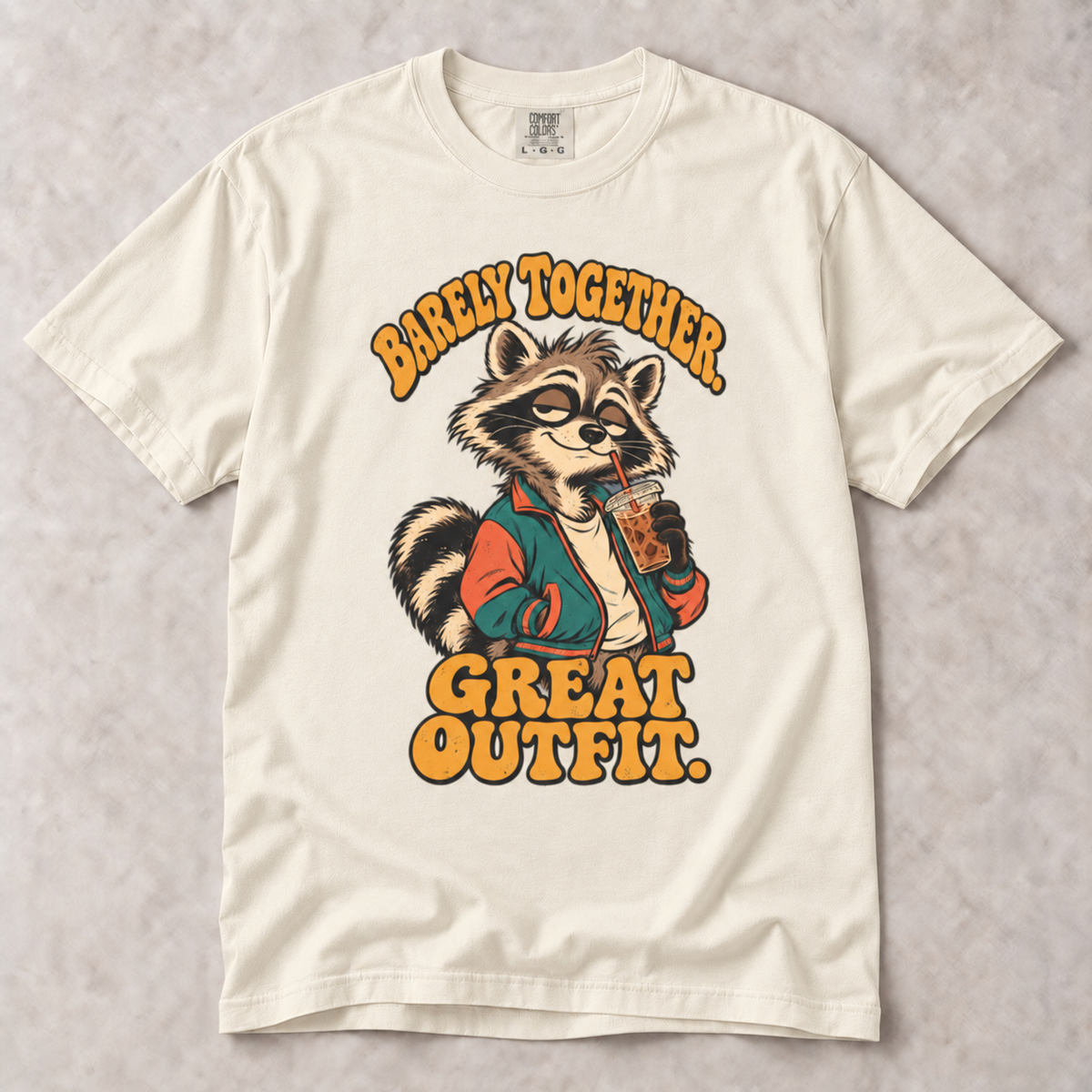 Barely Together, Great Outfit — Unisex Raccoon Graphic Tee
