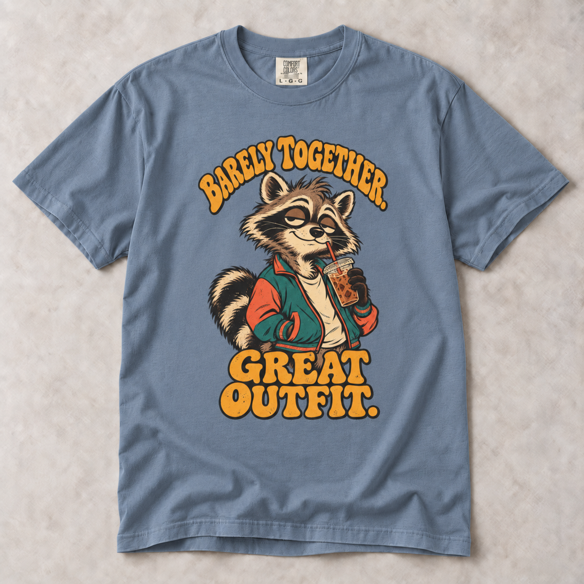 Barely Together, Great Outfit — Unisex Raccoon Graphic Tee