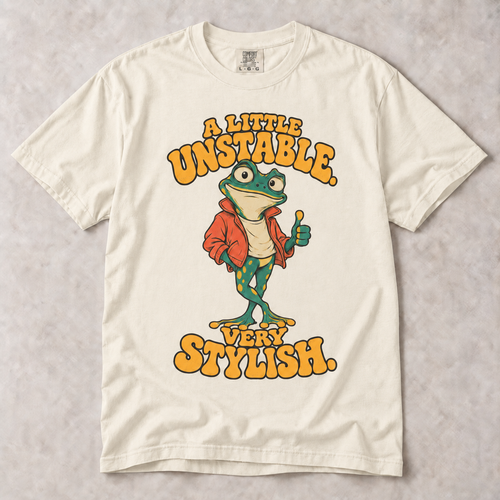 A Little Unstable, Very Stylish — Unisex Frog Graphic Tee