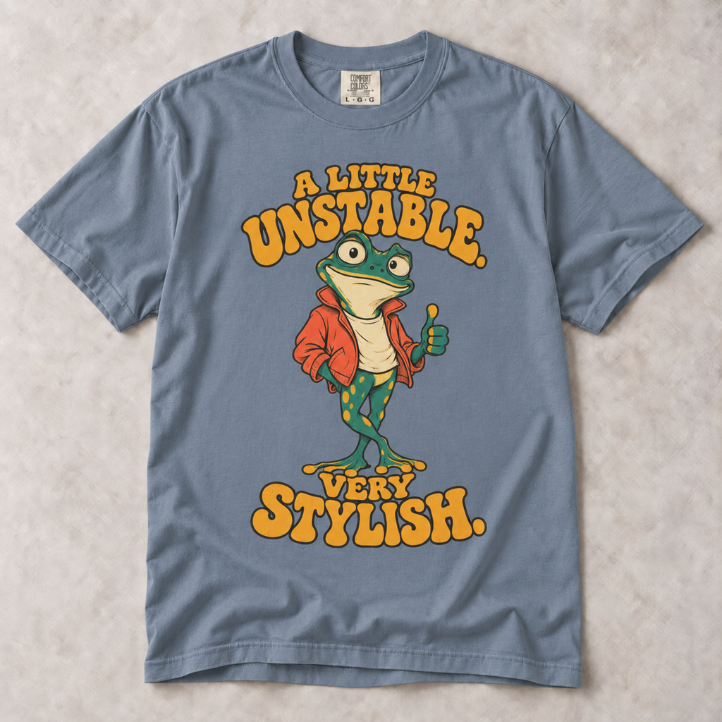 A Little Unstable, Very Stylish — Unisex Frog Graphic Tee