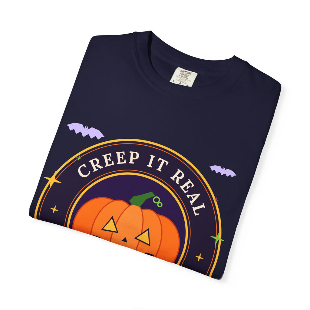 Spooky SZN Pumpkin T-Shirt — "Creep It Real" Halloween Tee