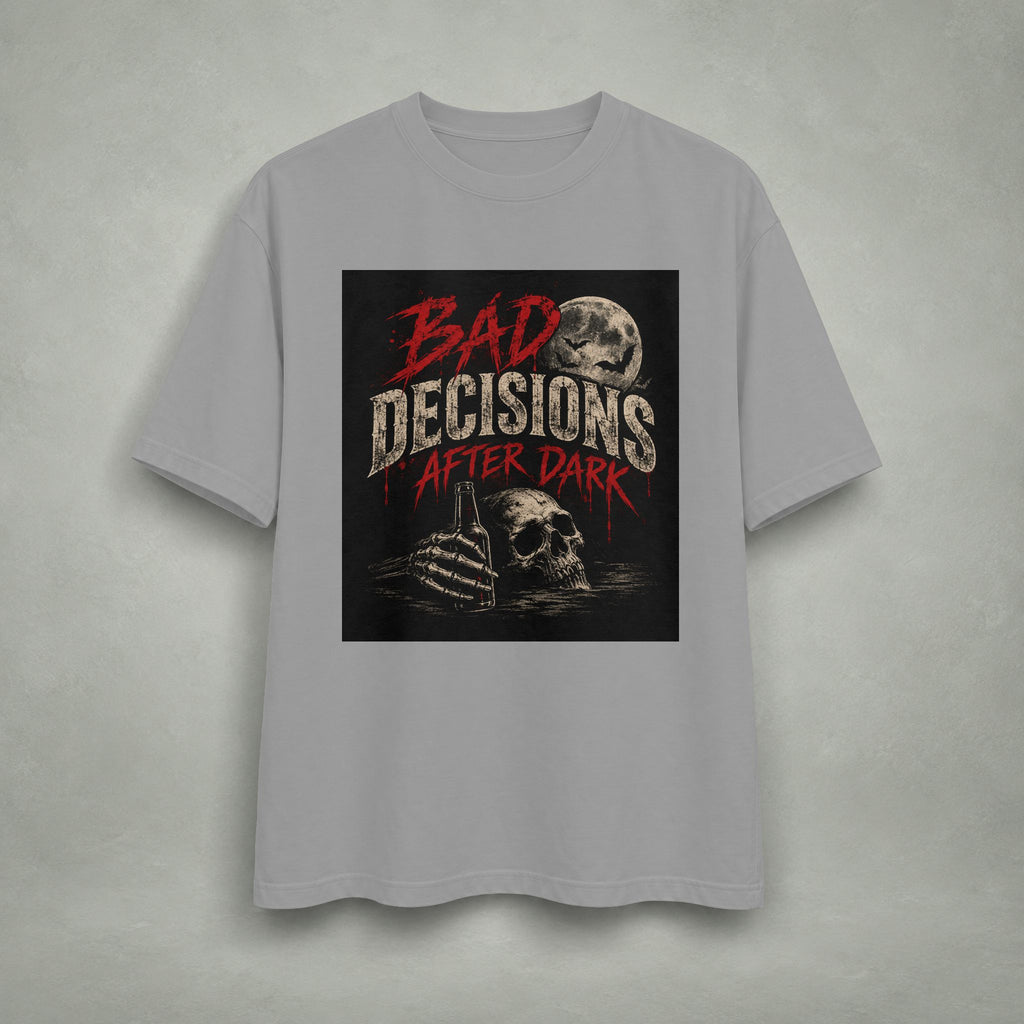 Bad Decisions After Dark T-shirt | Skull Moon Graphic Tee