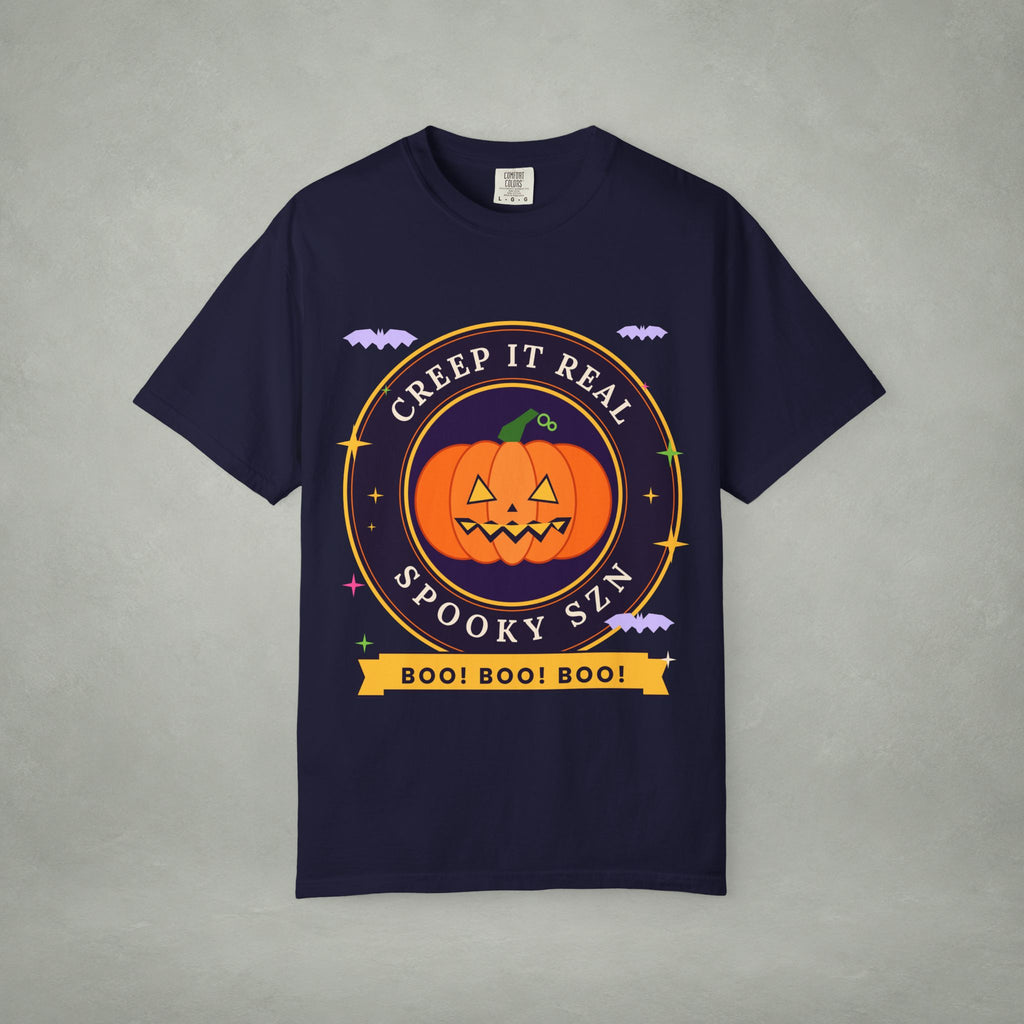 Spooky SZN Pumpkin T-Shirt — "Creep It Real" Halloween Tee