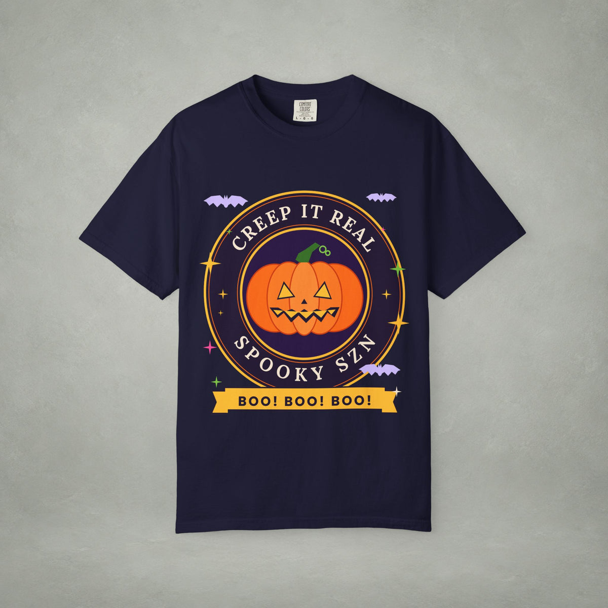 Spooky SZN Pumpkin T-Shirt — "Creep It Real" Halloween Tee