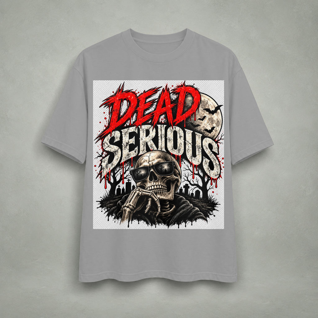 Dead Serious Skull T-Shirt — Gothic Horror Graphic Tee